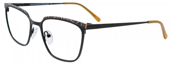 Takumi TK1277 Eyeglasses, 090 - Black & Mix Patterned Browline