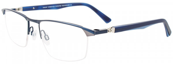 Takumi TK1239 Eyeglasses, 050 - Satin Blue & Steel / Blue & Light Blue