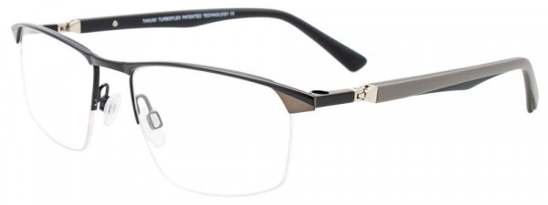 Takumi TK1239 Eyeglasses, 090 - Satin Black & Steel / Grey & Black