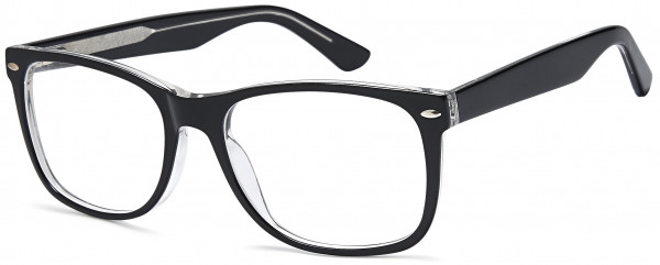 Grande GR 824 Eyeglasses, Shiny Black Clear