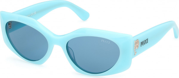 Emilio Pucci EP0216 Sunglasses, 84V - Shiny Light Blue / Shiny Light Blue
