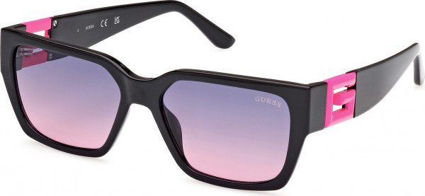 Guess GU7916 Sunglasses, 74T - Shiny Black / Shiny Black