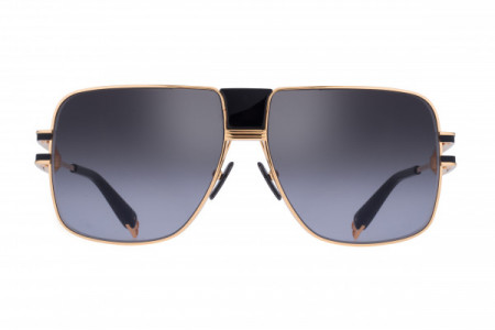 Balmain 1914 Sunglasses, Gold  - Matte Black - Black  w/ Dark Grey to Clear  - AR