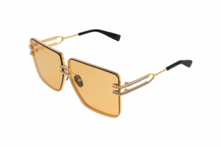 Balmain GENDARME Sunglasses, Gold - Black Rhodium - Black w/ Amber - AR