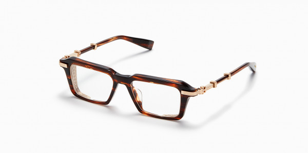 Balmain LEGION - III Eyeglasses, Brown Swirl - White Gold