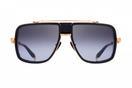 Balmain O.R. Sunglasses, Gold - Black  - Gold (side shield)  w/ Dark Grey to Clear - AR