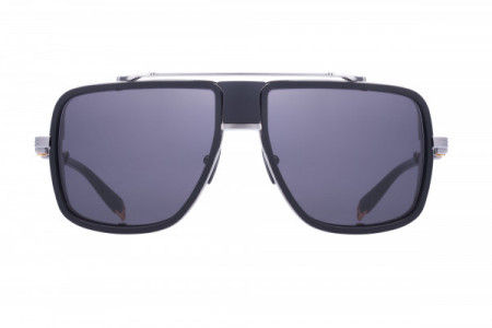 Balmain O.R. Sunglasses, Black Palladium - Matte Black - Silver (side shield)  w/ Dark Grey - AR