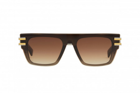 Balmain SOLDAT Sunglasses, Crystal Brown - Black Palladium w/ Dark Brown to Light Brown Gradient- AR