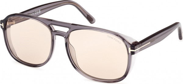 Tom Ford FT1022 ROSCO Sunglasses, 20E - Shiny Grey / Shiny Grey