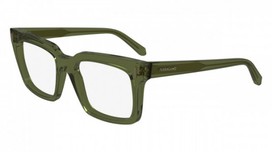 Ferragamo SF2993 Eyeglasses, (320) TRANSPARENT KHAKI