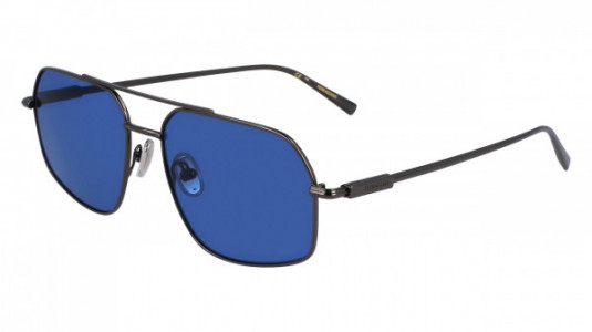 Ferragamo SF313S Sunglasses, (016) DARK GUN/BLUE