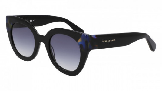Longchamp LO750S Sunglasses, (012) BLACK/BLUE HAVANA