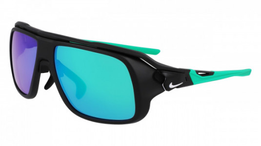 Nike NIKE FLYFREE SOAR EV24001 Sunglasses, (011) MATE BLACK / GREN MIR/LOW LITE