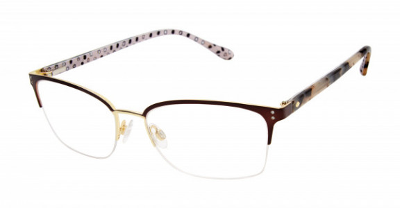 Lulu Guinness L951 Eyeglasses, Brown/Gold (BRN)