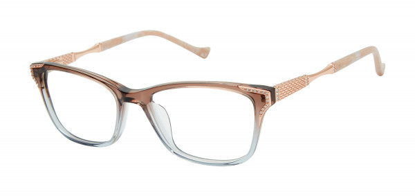 Tura TE289 Eyeglasses, Brown/Rose Gold (BRN)