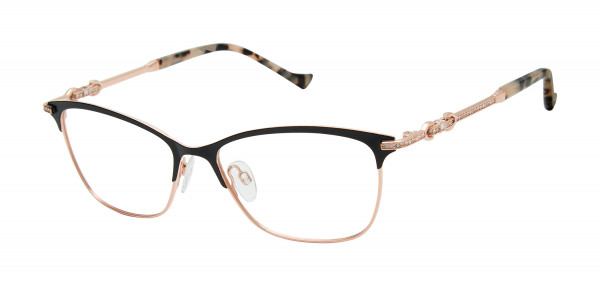 Tura TE288 Eyeglasses, Black/Rosegold (BLK)
