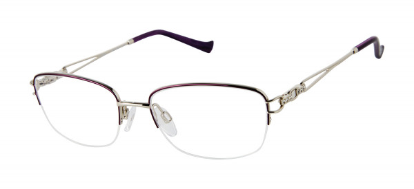 Tura R146 Eyeglasses, Eggplant/Silver (EGG)