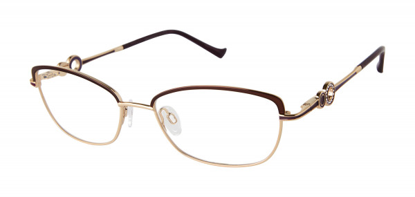 Tura R144 Eyeglasses, Brown/Gold (BRN)