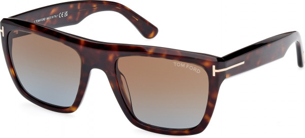 Tom Ford FT1077 ALBERTO Sunglasses, 52F - Dark Havana / Dark Havana