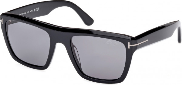 Tom Ford FT1077-N ALBERTO Sunglasses, 01D - Shiny Black / Shiny Black