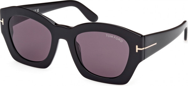 Tom Ford FT1083 GUILLIANA Sunglasses, 01A - Shiny Black / Shiny Black