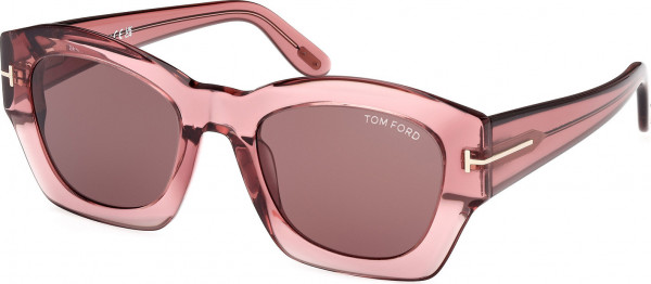 Tom Ford FT1083 GUILLIANA Sunglasses, 72E - Shiny Dark Pink / Shiny Dark Pink