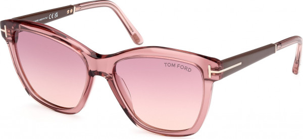 Tom Ford FT1087 LUCIA Sunglasses, 72Z - Shiny Light Pink / Shiny Light Pink