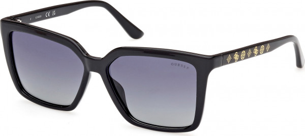Guess GU00099 Sunglasses, 01D - Shiny Black / Shiny Black