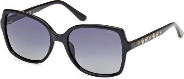 Guess GU00100 Sunglasses, 01D - Shiny Black / Shiny Black