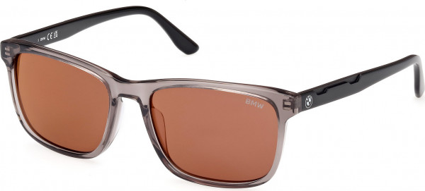 BMW Eyewear BW0053-H Sunglasses, 20J - Shiny Grey / Shiny Grey