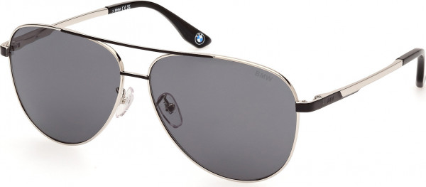 BMW Eyewear BW0054-H Sunglasses, 16A - Shiny Palladium / Shiny Palladium