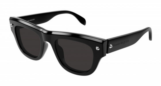 Alexander McQueen AM0425S Sunglasses, 001 - BLACK with GREY lenses