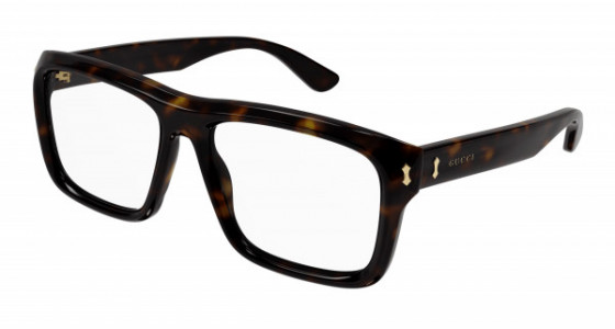 Gucci GG1462O Eyeglasses, 002 - HAVANA with TRANSPARENT lenses