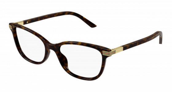 Gucci GG1451O Eyeglasses, 005 - HAVANA with TRANSPARENT lenses