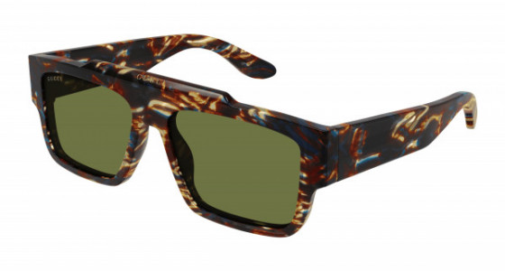 Gucci GG1460S Sunglasses, 002 - HAVANA with GREEN lenses