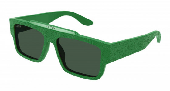 Gucci GG1460S Sunglasses, 007 - GREEN with GREEN lenses