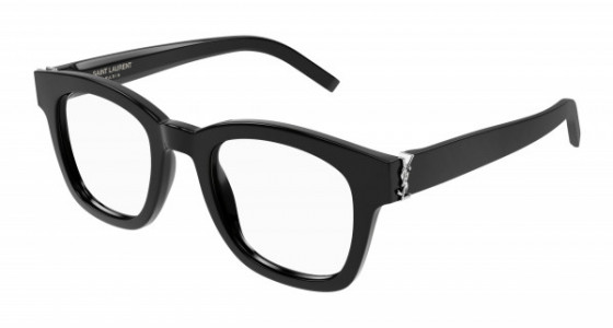 Saint Laurent SL M124 OPT Eyeglasses, 001 - BLACK with TRANSPARENT lenses