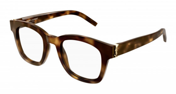 Saint Laurent SL M124 OPT Eyeglasses, 002 - HAVANA with TRANSPARENT lenses