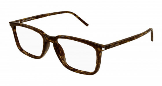 Saint Laurent SL 645/F Eyeglasses, 002 - HAVANA with TRANSPARENT lenses