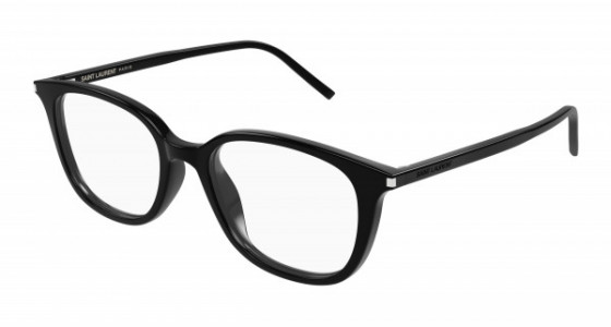 Saint Laurent SL 644/F Eyeglasses, 001 - BLACK with TRANSPARENT lenses