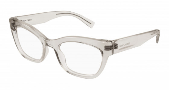 Saint Laurent SL 643 Eyeglasses, 004 - BEIGE with TRANSPARENT lenses