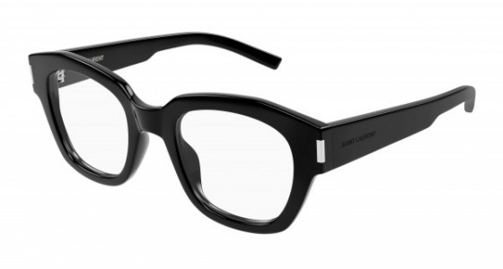 Saint Laurent SL 640 Eyeglasses, 001 - BLACK with TRANSPARENT lenses