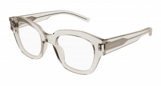 Saint Laurent SL 640 Eyeglasses, 004 - BEIGE with TRANSPARENT lenses