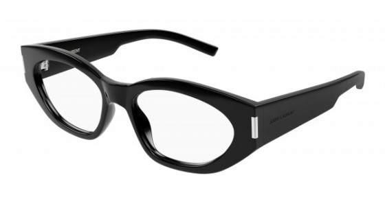 Saint Laurent SL 638 OPT Eyeglasses, 001 - BLACK with TRANSPARENT lenses
