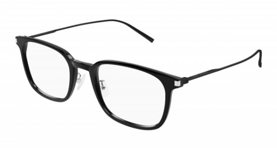 Saint Laurent SL 632/J Eyeglasses, 001 - BLACK with TRANSPARENT lenses