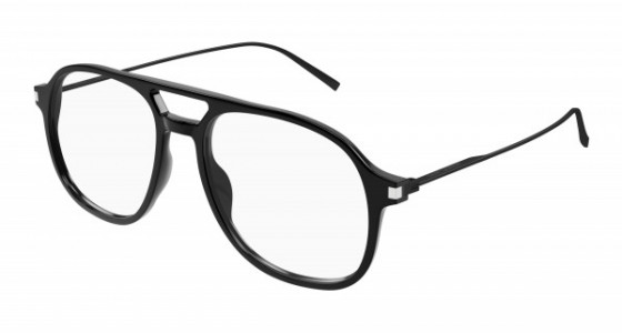 Saint Laurent SL 626 Eyeglasses, 001 - BLACK with TRANSPARENT lenses
