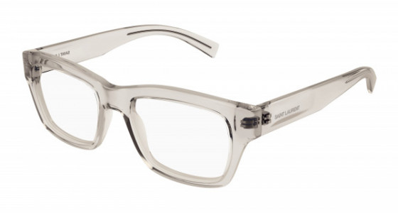Saint Laurent SL 616 Eyeglasses, 004 - BEIGE with TRANSPARENT lenses