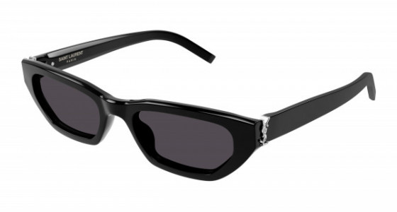 Saint Laurent SL M126 Sunglasses, 001 - BLACK with BLACK lenses