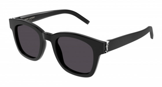 Saint Laurent SL M124 Sunglasses, 001 - BLACK with BLACK lenses