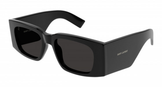 Saint Laurent SL 654 Sunglasses, 001 - BLACK with BLACK lenses